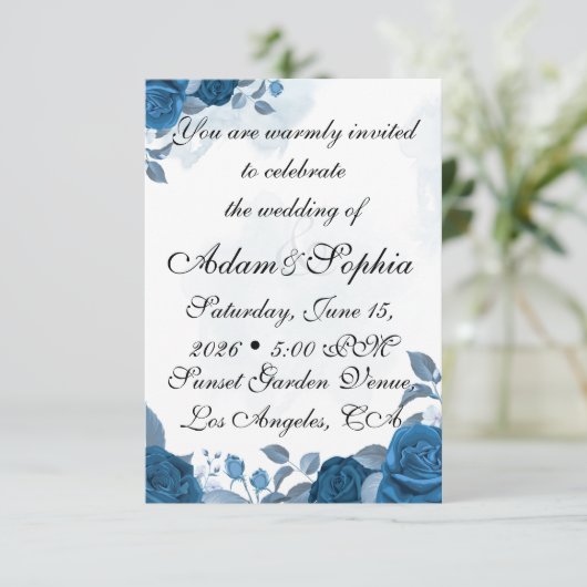 Wedding Invitation Karte (Stehend Vorderseite)