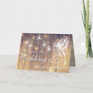 Wedding Invitation - Mason jars and cowboy boots Einladung