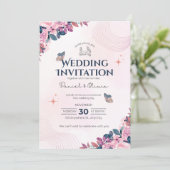 Wedding Invitation Modern Typography Minimal Einladung (Stehend Vorderseite)