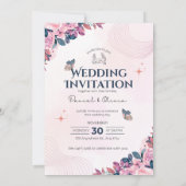 Wedding Invitation Modern Typography Minimal Einladung (Rückseite)