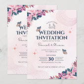 Wedding Invitation Modern Typography Minimal Einladung (Vorne/Hinten)