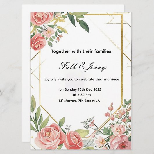 wedding Invitation Programm (Vorne/Hinten)