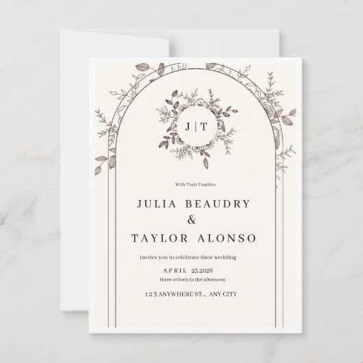 WEDDING INVITATION RSVP KARTE (Vorderseite)