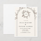 WEDDING INVITATION RSVP KARTE (Vorne/Hinten)