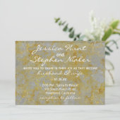 Wedding Invitation Silver Lining Einladung (Stehend Vorderseite)