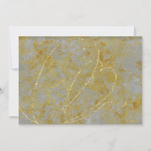 Wedding Invitation Silver Lining Einladung (Rückseite)