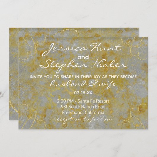 Wedding Invitation Silver Lining Einladung (Vorne/Hinten)