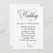 Wedding invitation simple einladung (Vorne/Hinten)