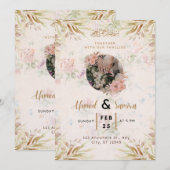 Wedding Invitation Simple Elegant Script Design Einladung (Vorne/Hinten)
