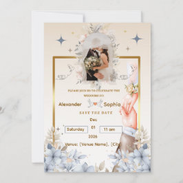 Wedding Invitation | Template for Names &date Einladung