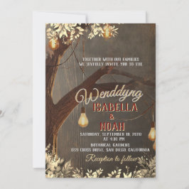 Wedding invitation template with vintage rustic oa einladung