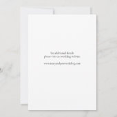 Wedding Invitation Watercolour floral rustic Einladung (Rückseite)