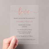 Wedding Invitation, Wedding Stationary, Heart Acryleinladungen (Insitu (Handheld))