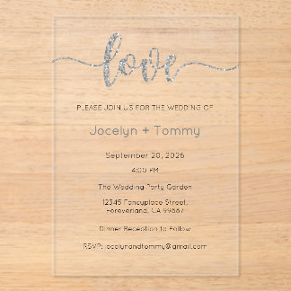 Wedding Invitation, Wedding Stationary, Heart Acryleinladungen