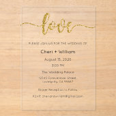 Wedding Invitation, Wedding Stationary, Love Acryleinladungen (Vorderseite)