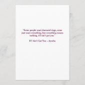 Wedding Invitation with Elegant Greenery and White Programm (Rückseite)