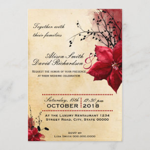 Wedding invitation with Netz flowers Einladung