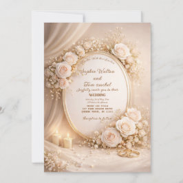 Wedding invitation with white flowers einladung