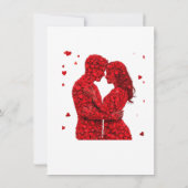 Wedding invitations adorned with red roses are in  einladung (Rückseite)