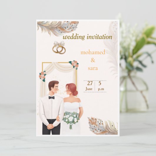 wedding invitations  einladung (Stehend Vorderseite)