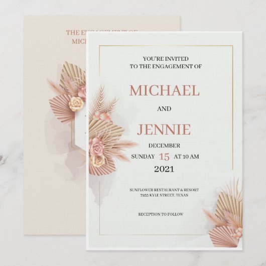 Wedding Invitations Einladung (Vorne/Hinten)