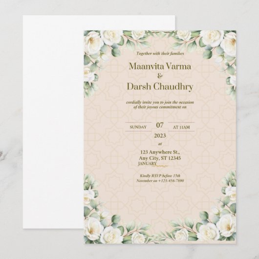 Wedding invitations einladung (Vorne/Hinten)