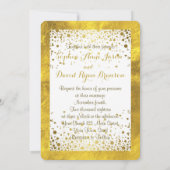 Wedding Invitations | Gold Foil Frame Confetti Einladung (Rückseite)