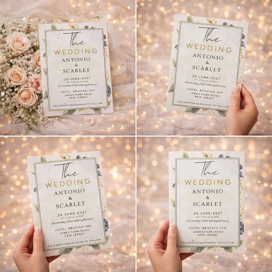 Wedding Invitations QR Code Elegant And minimalist Einladung