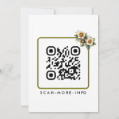 Wedding Invitations QR Code Elegant And minimalist Einladung (Rückseite)