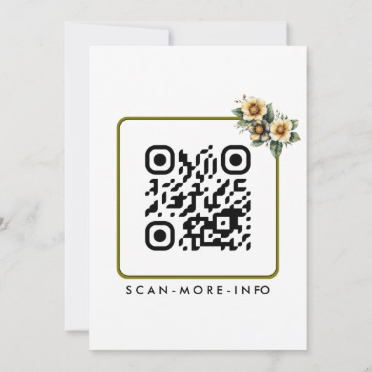 Wedding Invitations QR Code Elegant And minimalist Einladung (Rückseite)
