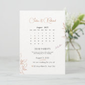 Wedding invitations with calendar 2024 einladung (Stehend Vorderseite)