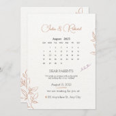 Wedding invitations with calendar 2024 einladung (Vorne/Hinten)