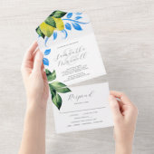 Wedding Invitations with RSVP Card Lemons All In One Einladung (Abreißen)