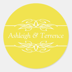 Wedding Invite Dandelion Runder Aufkleber