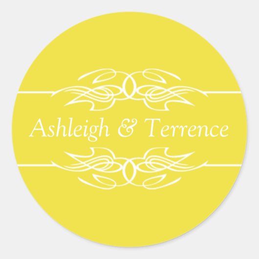 Wedding Invite Dandelion Runder Aufkleber (Vorderseite)