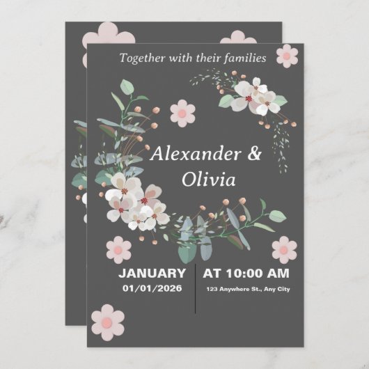  Wedding Invite Einladung (Vorne/Hinten)