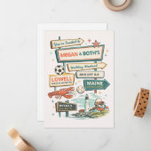 Wedding Invite Mitteilungskarte (Vorderseite/Rückseite Beispiel)