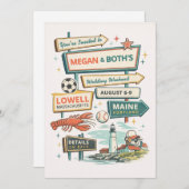 Wedding Invite Mitteilungskarte (Vorne/Hinten)