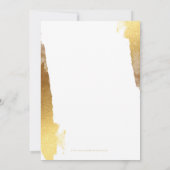 WEDDING INVITE moderne luxuriöse goldvergoldete Ka Einladung (Rückseite)