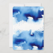 WEDDING INVITE stilvoller, schicker, wasserfarbene Einladung (Rückseite)