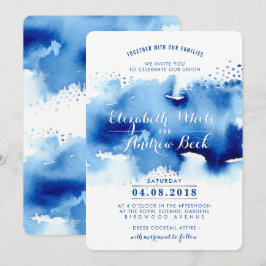 WEDDING INVITE stilvoller, schicker, wasserfarbene Einladung