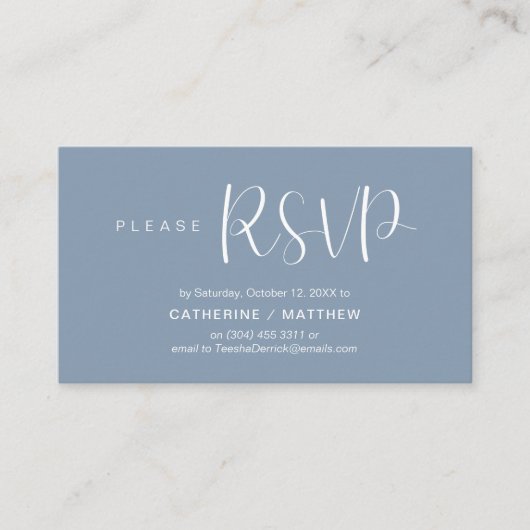 Wedding Invites RSVP Reminder, Modern Minimal Begleitkarte (Vorderseite)