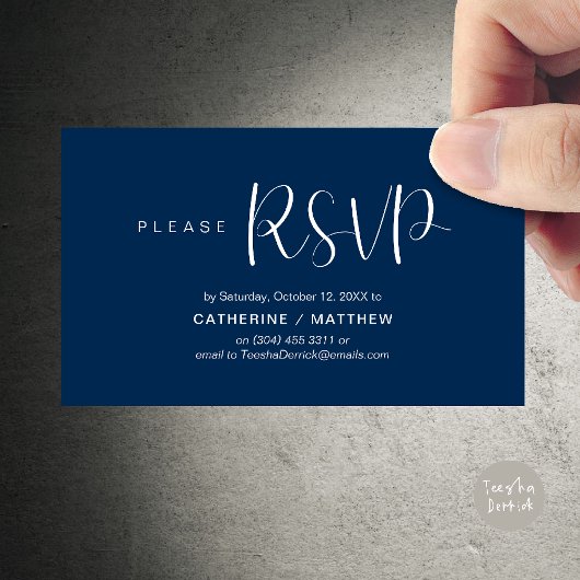 Wedding Invites RSVP Reminder, Modern Minimal Begleitkarte