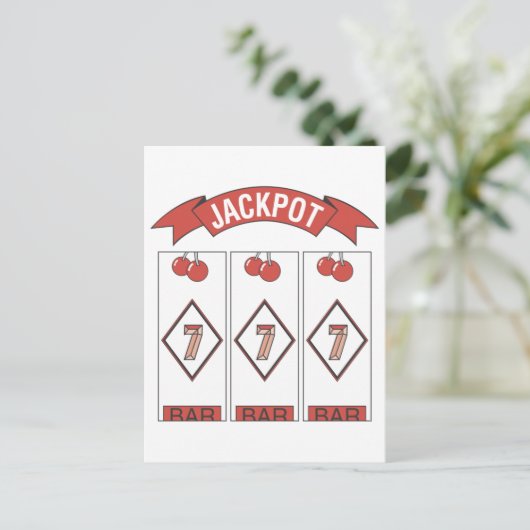 Wedding Jackpot Postkarte (Stehend Vorderseite)