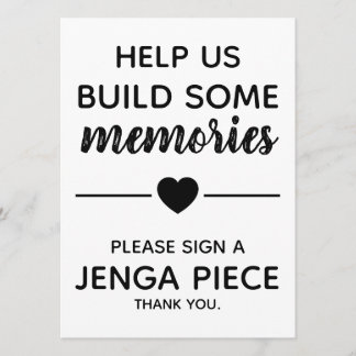 Wedding Jenga Guest Book Sign Einladung