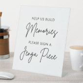 Wedding Jenga Guest Book Sign Sockelschild (In Situ)