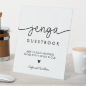 Wedding Jenga Guest Book Sign Sockelschild (In Situ)