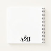 Wedding Journal Custom Monogram Planning Notebook Notizblock (Rückseite)
