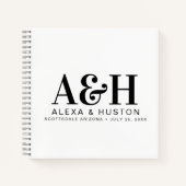 Wedding Journal Custom Monogram Planning Notebook Notizblock (Vorderseite)
