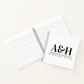 Wedding Journal Custom Monogram Planning Notebook Notizblock (Innenseite)